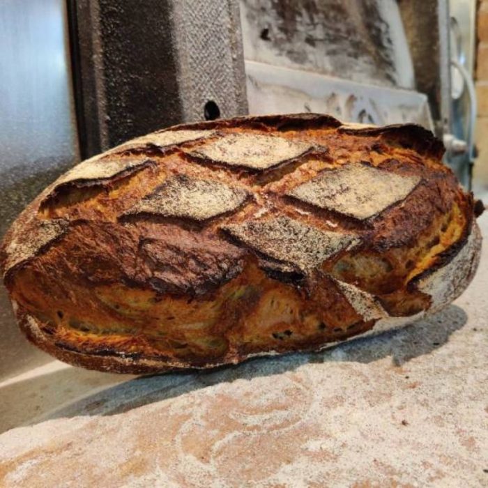 Pain de blé dur complet bio au levain - format batard
