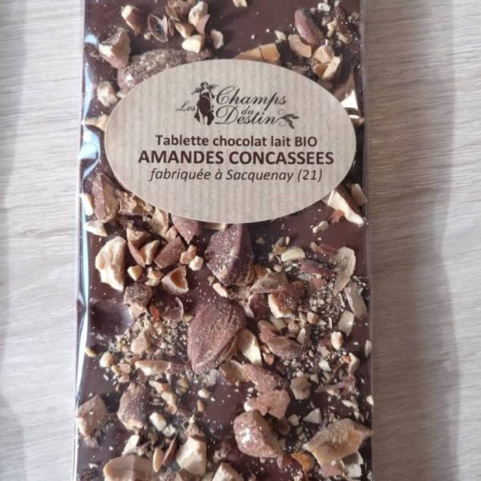 Tablette de chocolat Lait bio Lin et Amande – Image 2
