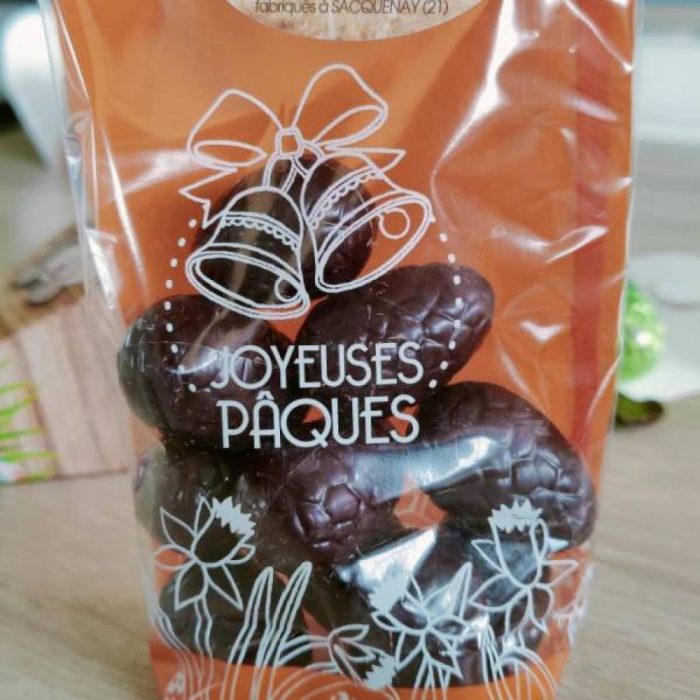 Oeufs pralinés noirs bio en sachet 120 g